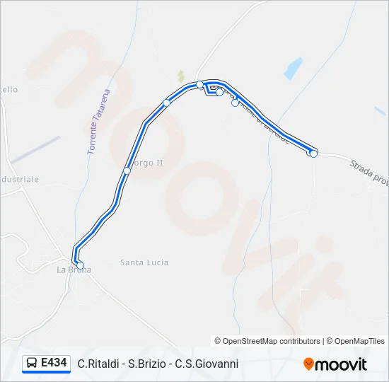 E434 Bus Line Map