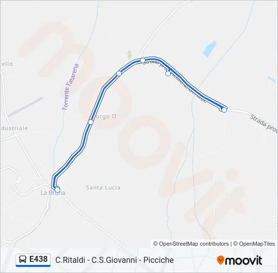 E438 Bus Line Map