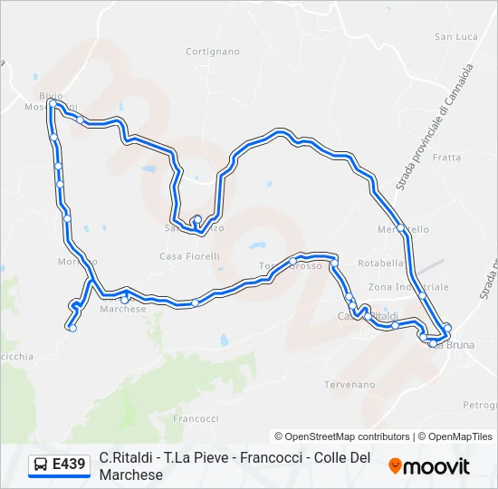 E439 Bus Line Map