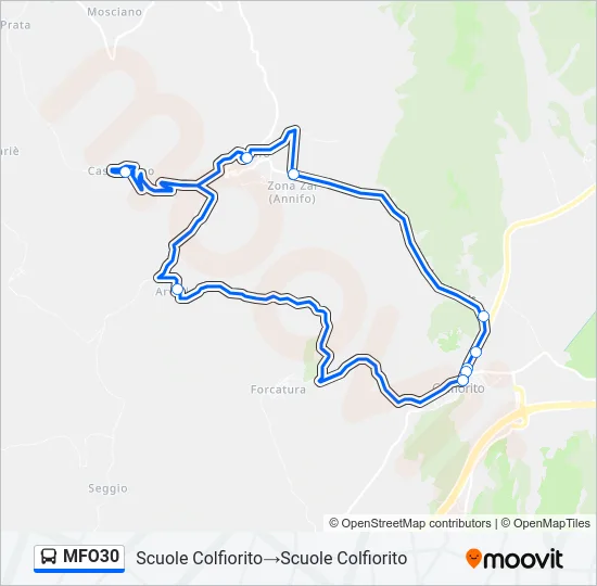 MFO30 Bus Line Map