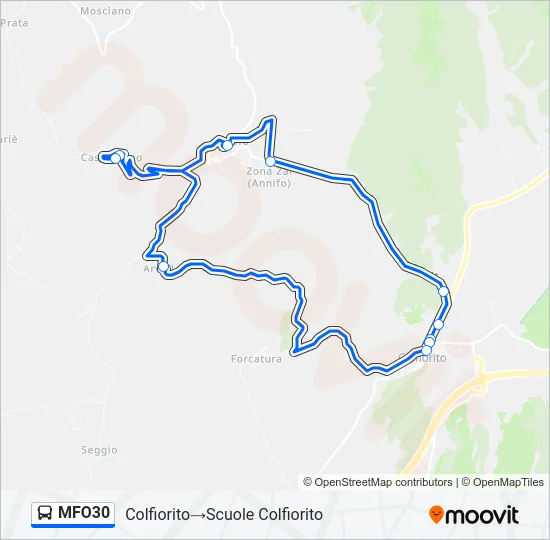 MFO30 Bus Line Map