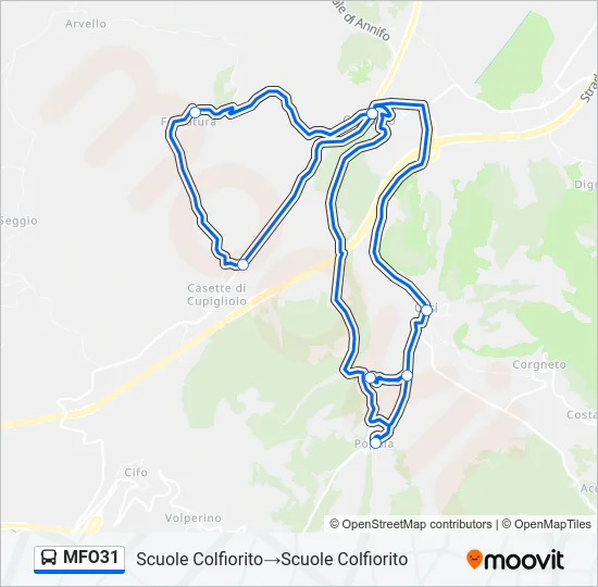 MFO31 Bus Line Map
