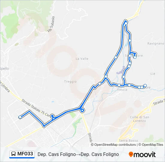 MFO33 Bus Line Map
