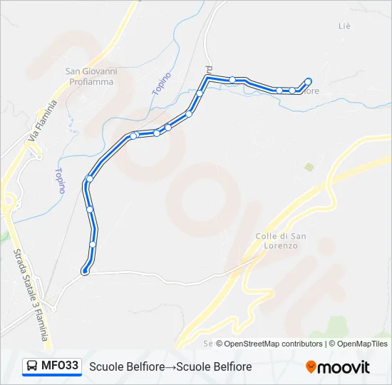 MFO33 Bus Line Map