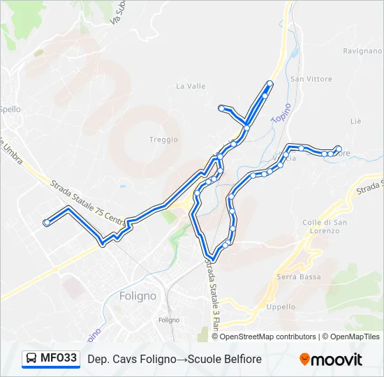 MFO33 Bus Line Map
