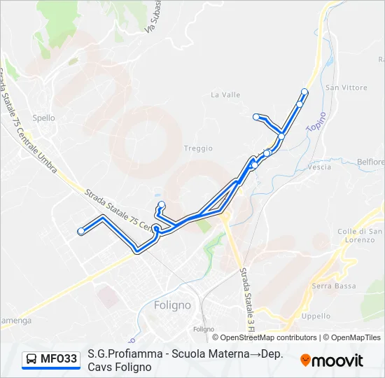 MFO33 Bus Line Map