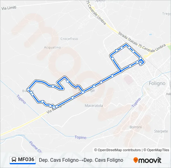 MFO36 Bus Line Map