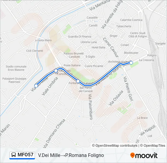 MFO57 Bus Line Map