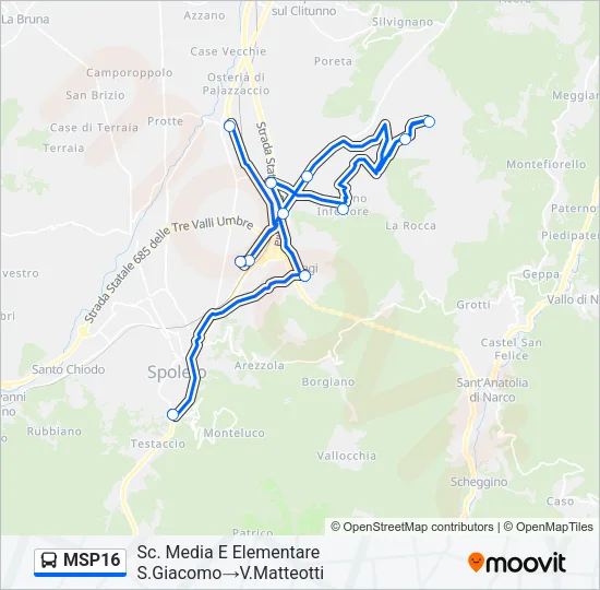 MSP16 Bus Line Map