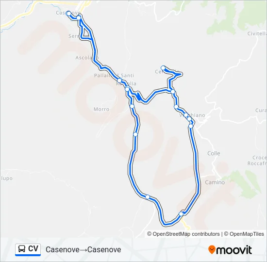 CV Bus Line Map