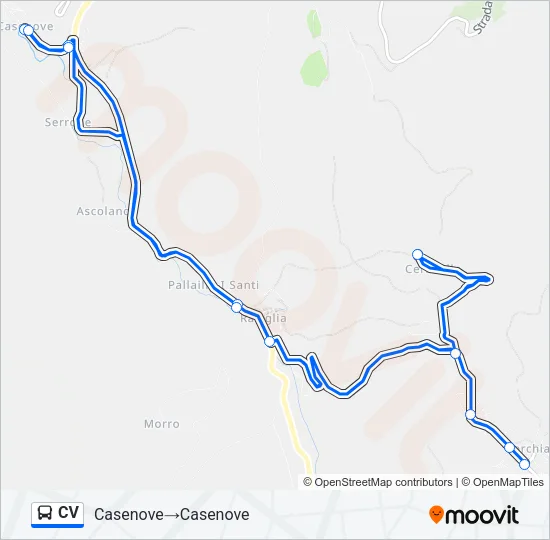 CV Bus Line Map