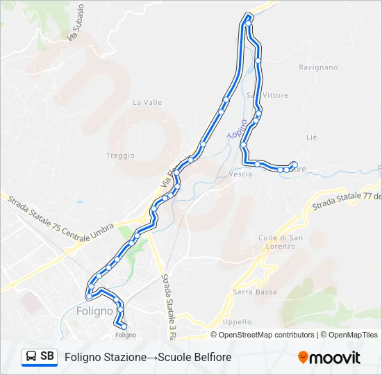 SB Bus Line Map