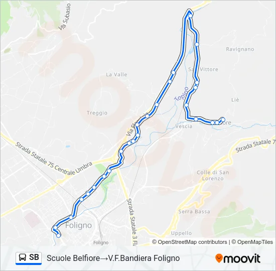 SB Bus Line Map