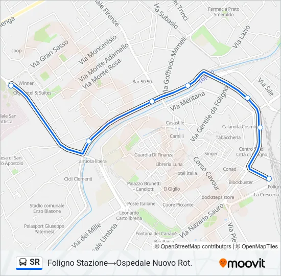 SR Bus Line Map
