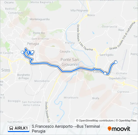AIRLK1 Bus Line Map