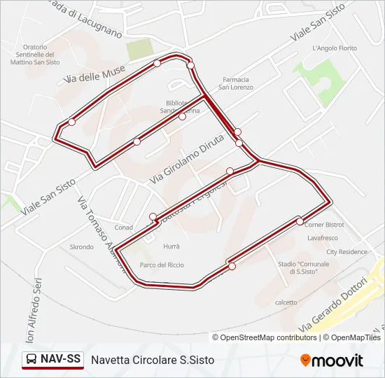 NAV-SS Bus Line Map