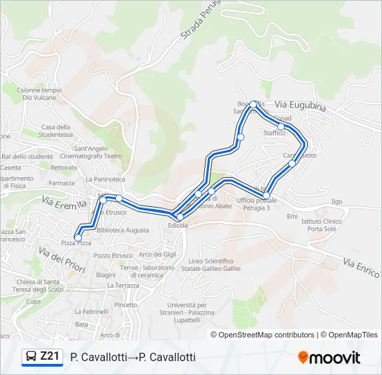 Z21 Bus Line Map