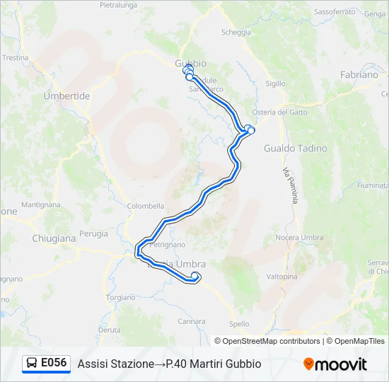 E056 Bus Line Map