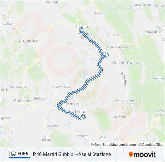 E056 Bus Line Map