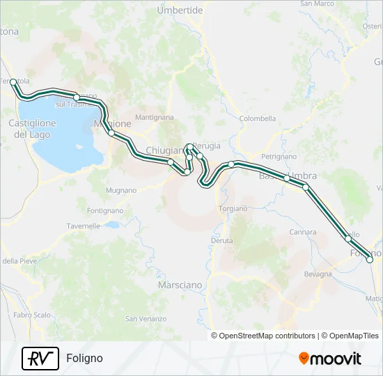 RV Train Line Map