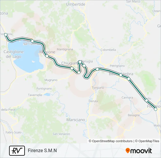 RV Train Line Map
