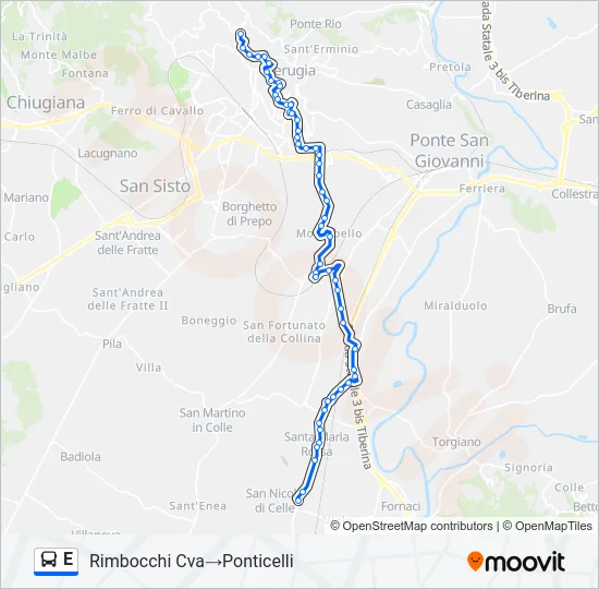 E Bus Line Map