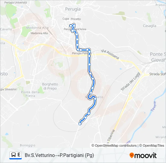 E Bus Line Map