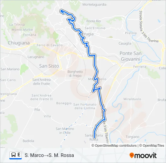 E Bus Line Map