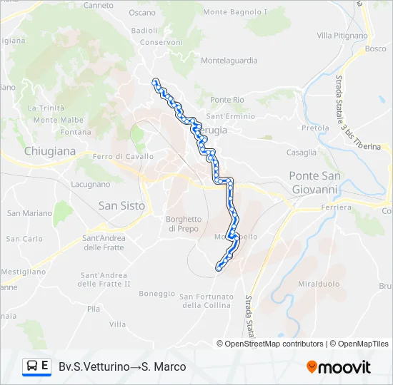 E Bus Line Map