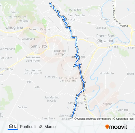 E Bus Line Map