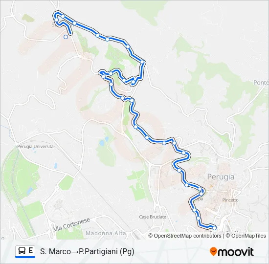 E Bus Line Map