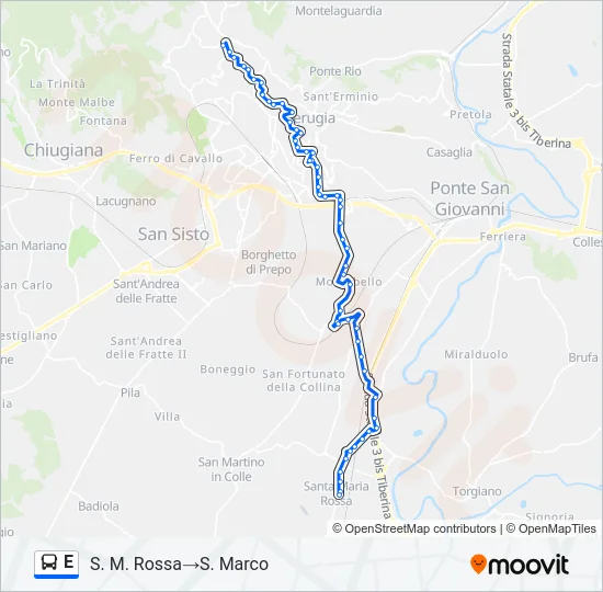 E Bus Line Map