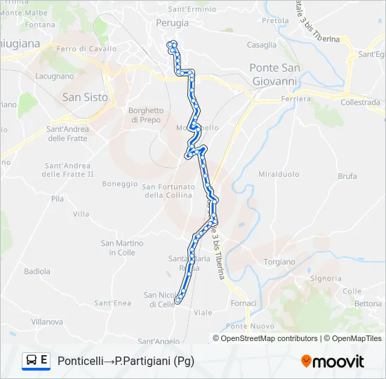 E Bus Line Map