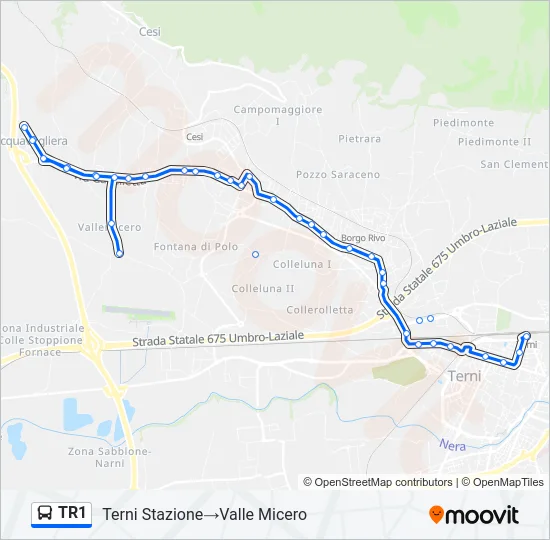 TR1 Bus Line Map