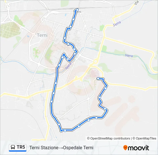TR5 Bus Line Map