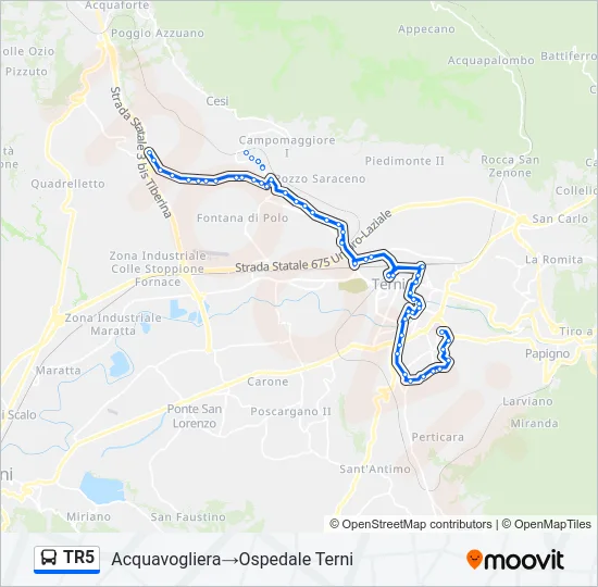 TR5 Bus Line Map
