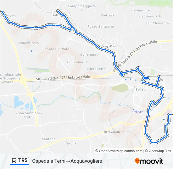 TR5 Bus Line Map