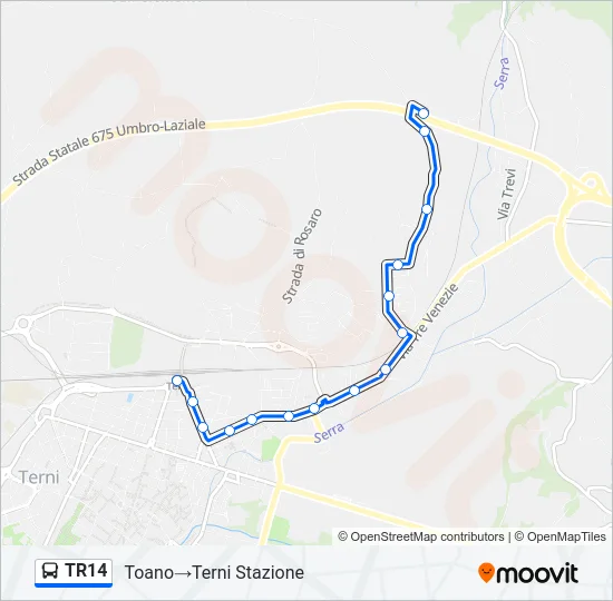 TR14 Bus Line Map