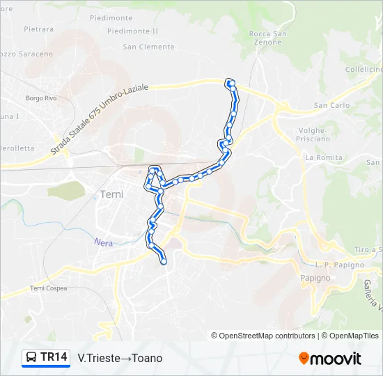 TR14 Bus Line Map