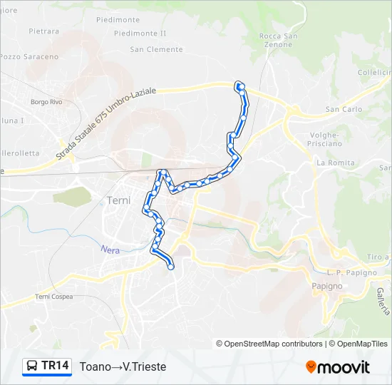 TR14 Bus Line Map