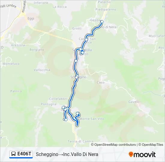 E406T Bus Line Map
