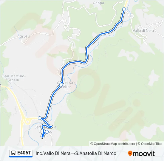 E406T Bus Line Map