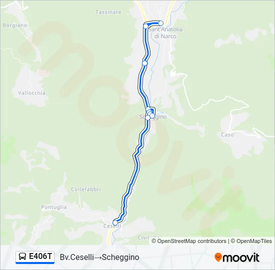 E406T Bus Line Map