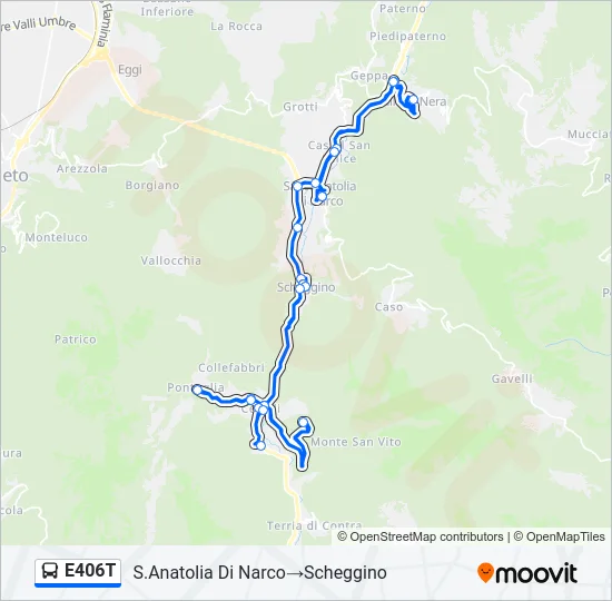 E406T Bus Line Map