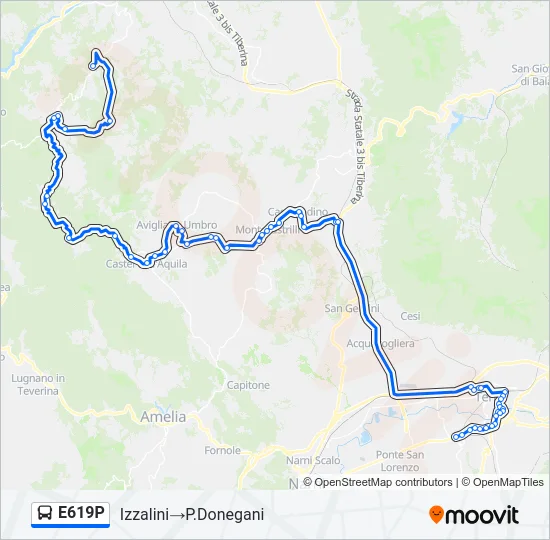 E619P Bus Line Map