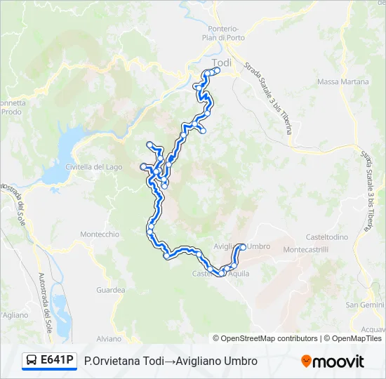 E641P Bus Line Map