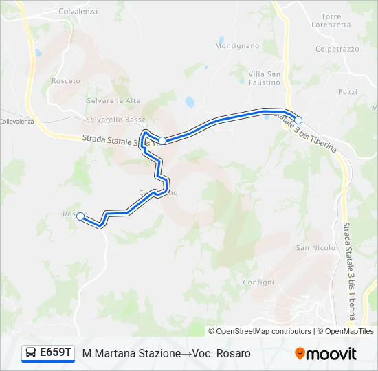 E659T Bus Line Map