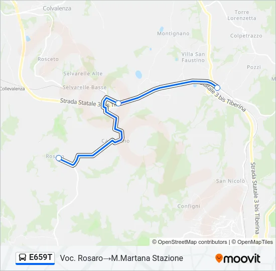 E659T Bus Line Map