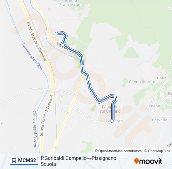 MCMS2 Bus Line Map