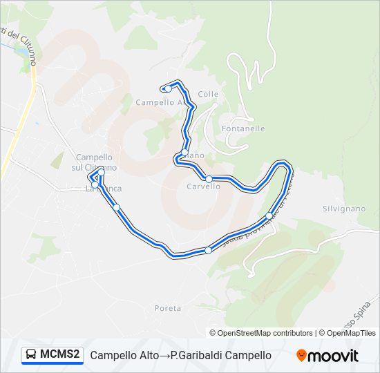 MCMS2 Bus Line Map